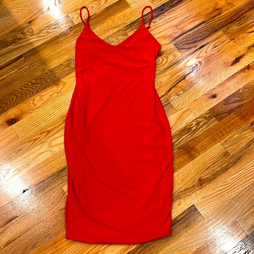 Red Spaghetti Strap Dress